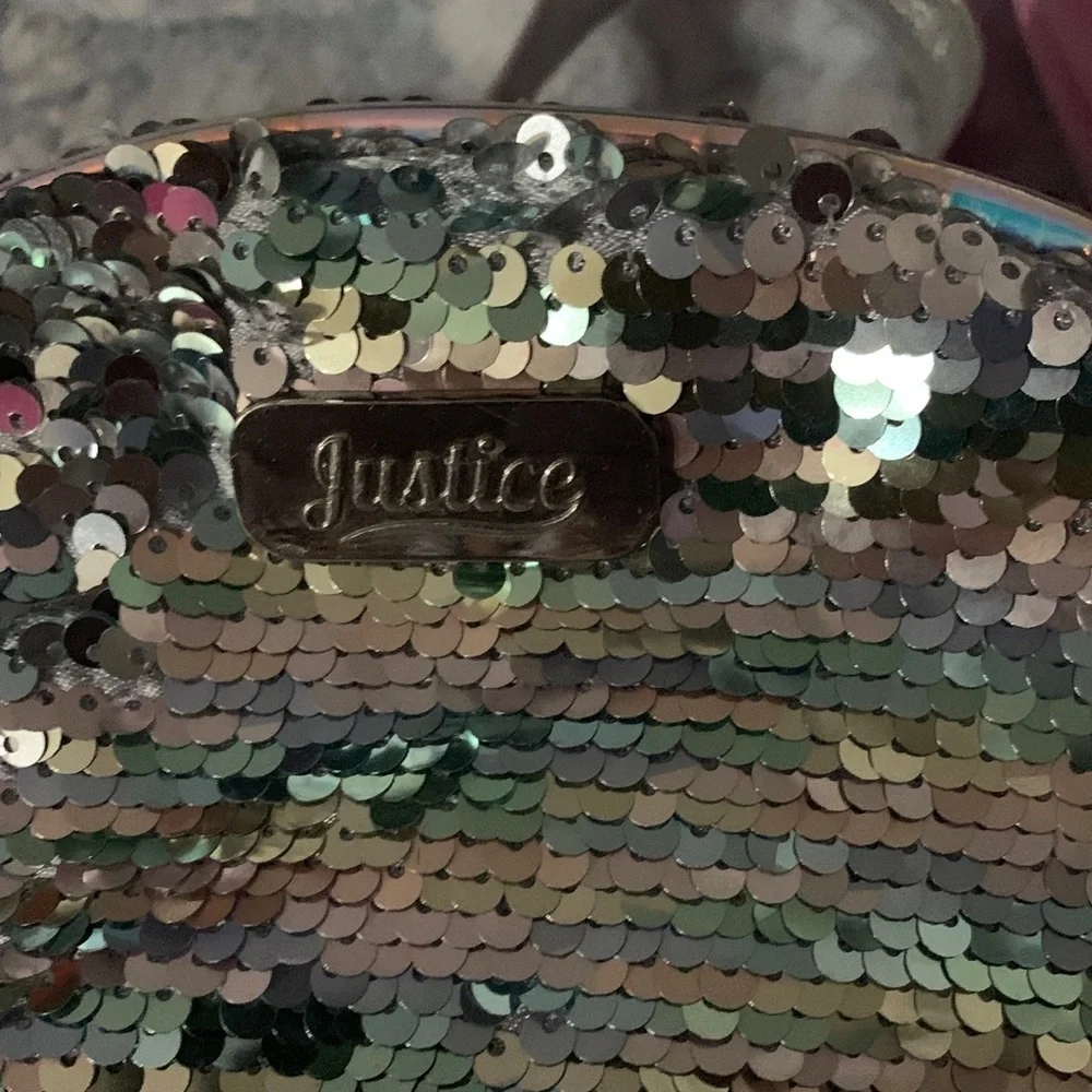 Justice Sequin Backpack with Holography “ H”